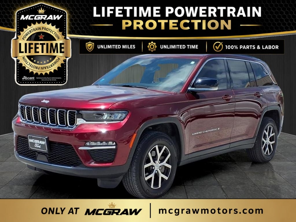 2025 Jeep Grand Cherokee Limited in Velvet — front three-quarter view