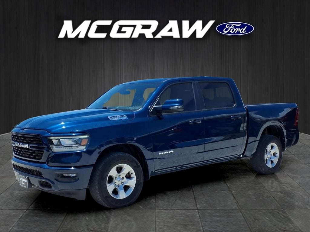 2023 RAM 1500 Big Horn/Lone Star in Patriot Blue Pearlcoat — front three-quarter view