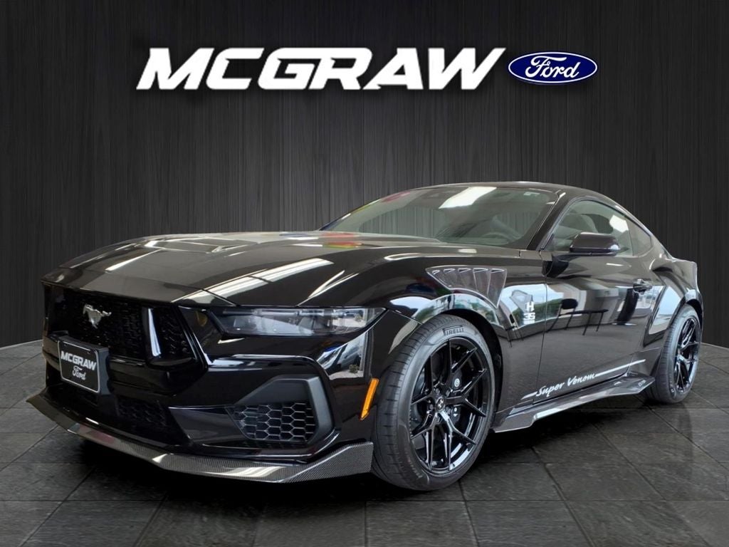 2026 Ford Mustang GT Premium Fastback in Shadow Black — front three-quarter view