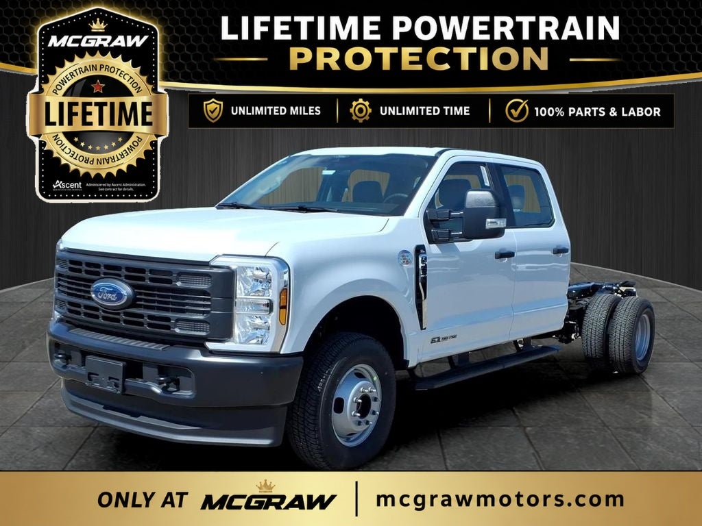 2026 Ford Chassis Cab F-350 XL in Oxford White — front three-quarter view