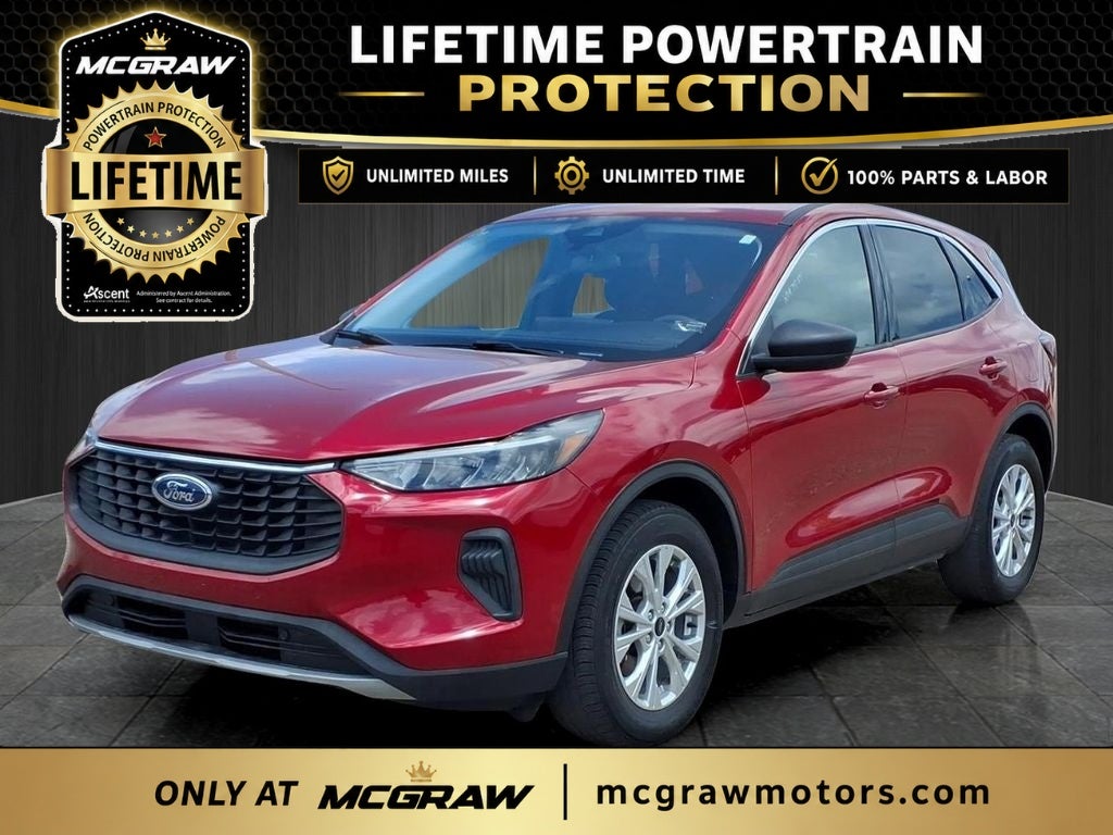 2023 Ford Escape Active in Red Metallic — front three-quarter view