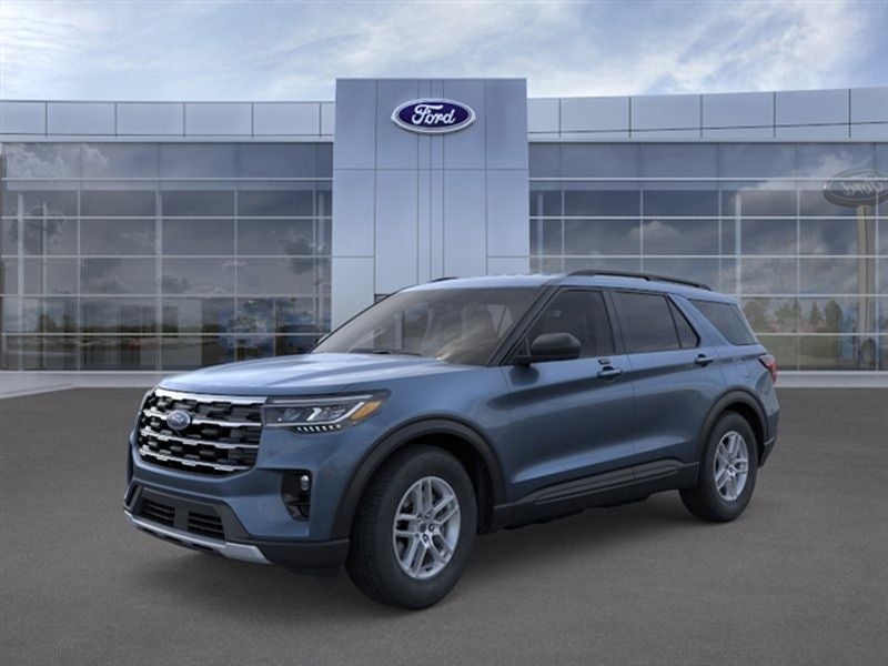 2026 Ford Explorer Active in Vapor Blue Metallic — front three-quarter view
