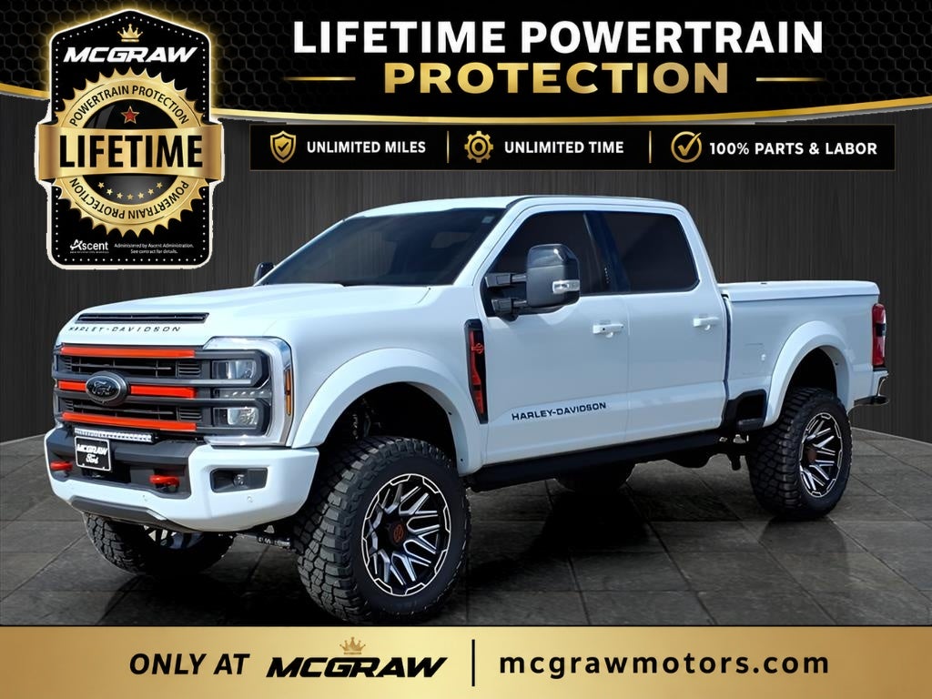 2026 Ford Super Duty F-250 Lariat in Oxford White — front three-quarter view