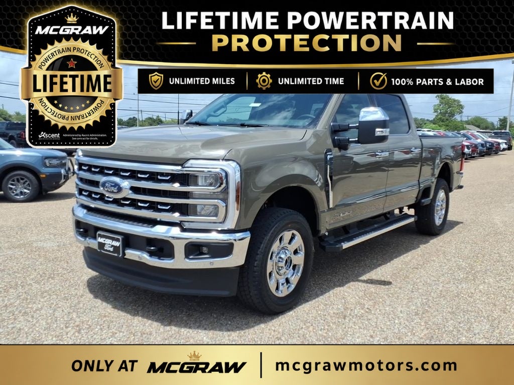 2026 Ford Super Duty F-250 Lariat in Marsh Gray — front three-quarter view