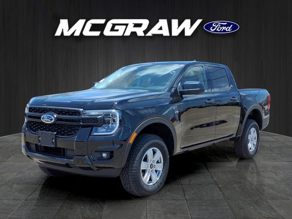 2026 Ford Ranger XL in Shadow Black — front three-quarter view