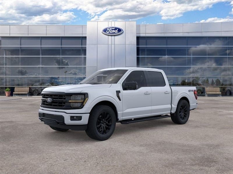 2026 Ford F-150 XLT in Oxford White — front three-quarter view