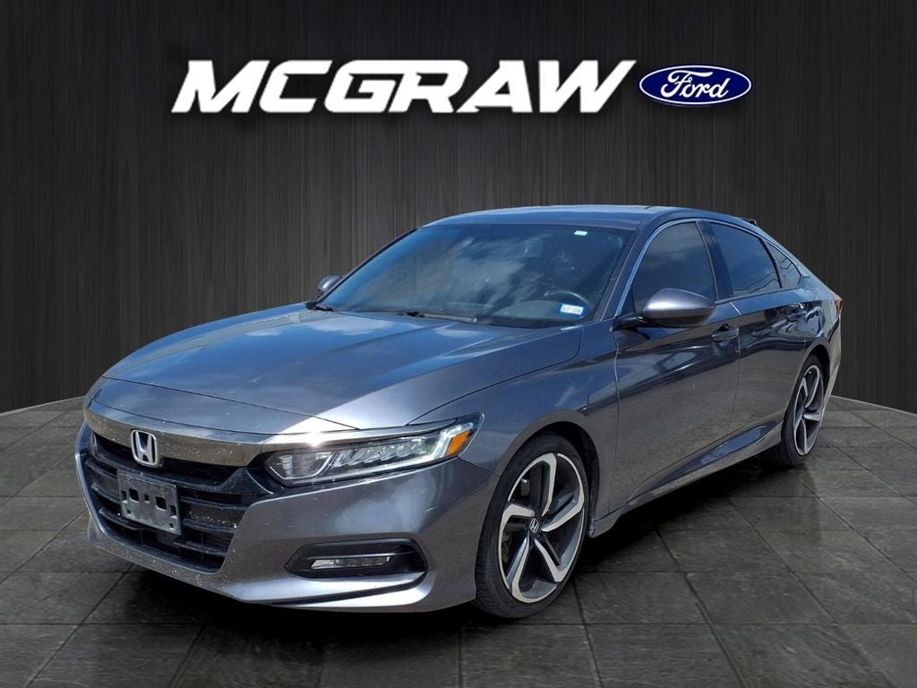 2019 Honda Accord Sport in Gray — front three-quarter view