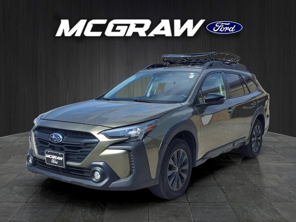 2023 Subaru Outback Onyx Edition in Green Metallic — front three-quarter view