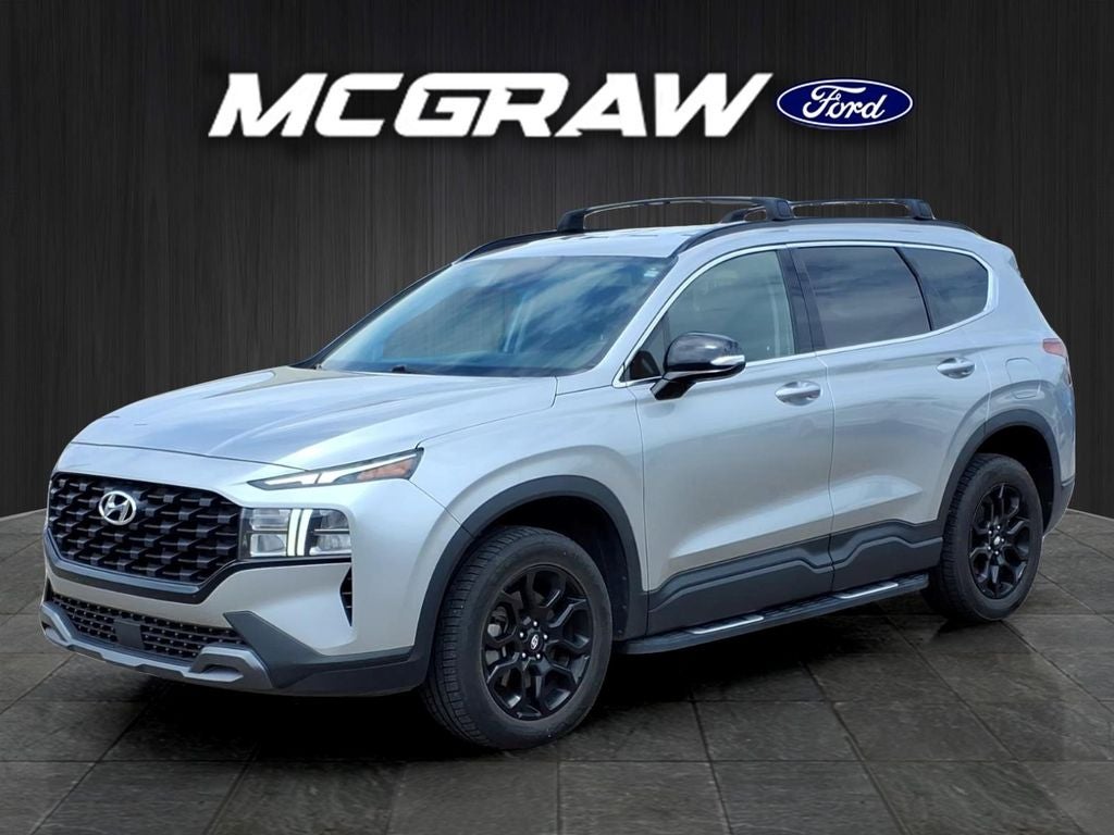 2023 Hyundai Santa Fe XRT in Shimmering Silver — front three-quarter view