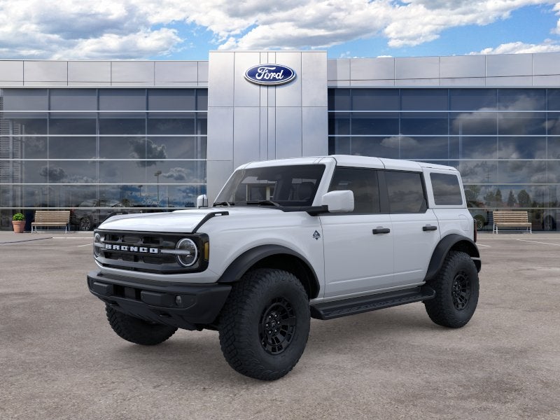 2026 Ford Bronco Outer Banks in Oxford White — front three-quarter view