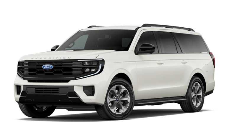 2027 Ford Expedition MAX Active in Star White Metallic Tri-Coat — front three-quarter view