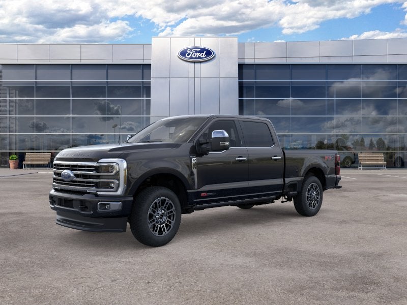 2026 Ford Super Duty F-350 Platinum in Agate Black Metallic — front three-quarter view
