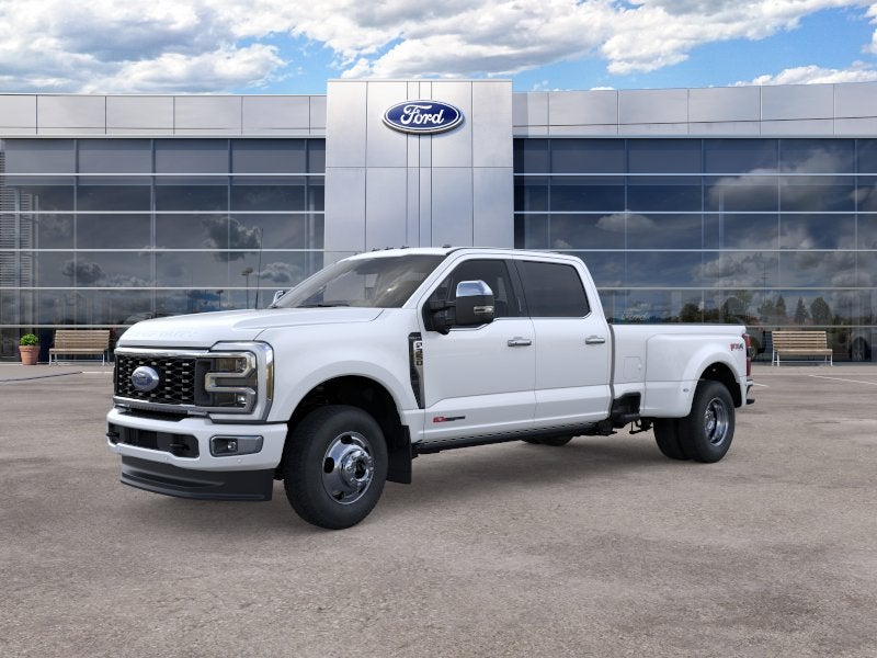2026 Ford Super Duty F-350 Platinum in Star White Metallic Tri-Coat — front three-quarter view