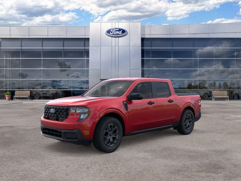 2026 Ford Maverick XLT in Ruby Red Metallic Tinted Clearcoat — front three-quarter view